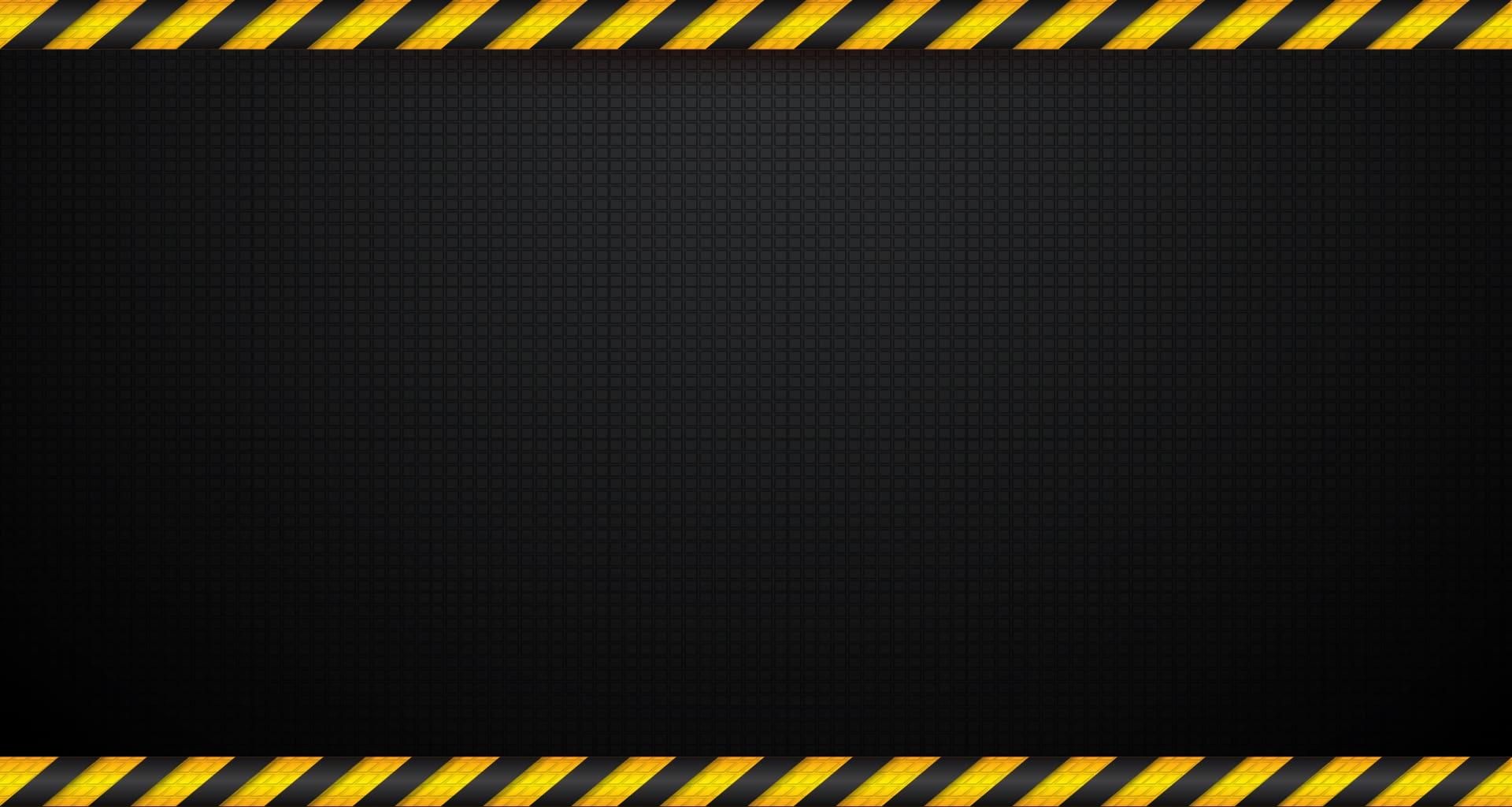 Banner Construction Background with Hazard Bars